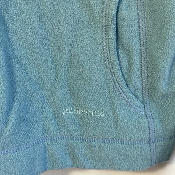 Vintage Patagonia Synchilla Hoodie Fleece BLUE Sweatshirt Pullover Women’s S/XS - Picture 4 of 6